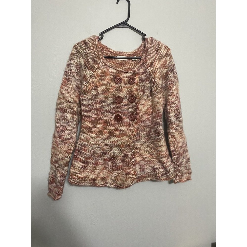 Anthropologie Sleeping on Snow Size Medium Cardigan Wool Front Buttons